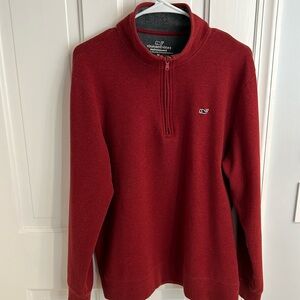 Vineyard Vines Quarter Zip EUC Men’s Size Medium Crimson Red